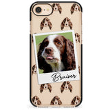 Springer Spaniel - Custom Dog Photo Pink Fade Impact Phone Case for iPhone SE 8 7 Plus