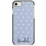 Simple Light Blue Dots iPhone Case  Black Impact Custom Phone Case - Case Warehouse