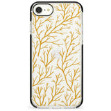 Personalised Bramble Branches Pattern Black Impact Phone Case for iPhone SE 8 7 Plus