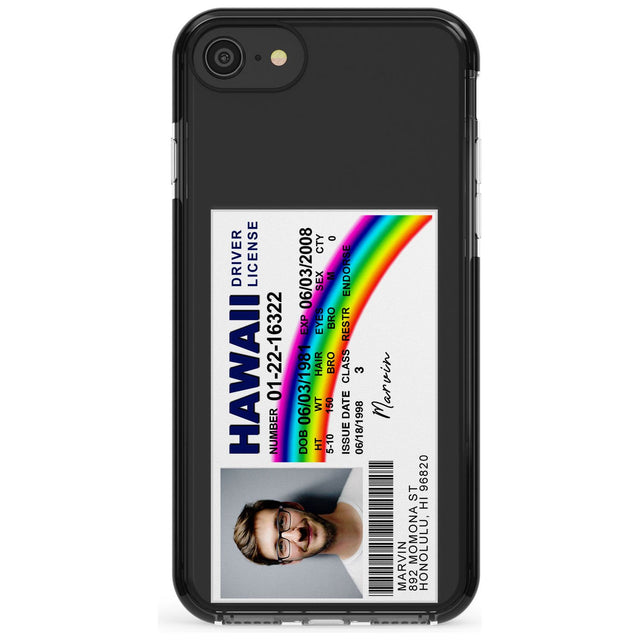 Personalised Hawaii Driving License Black Impact Phone Case for iPhone SE 8 7 Plus