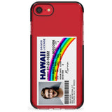 Personalised Hawaii Driving License Black Impact Phone Case for iPhone SE 8 7 Plus