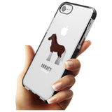 Personalised Brown Horse Black Impact Phone Case for iPhone SE 8 7 Plus