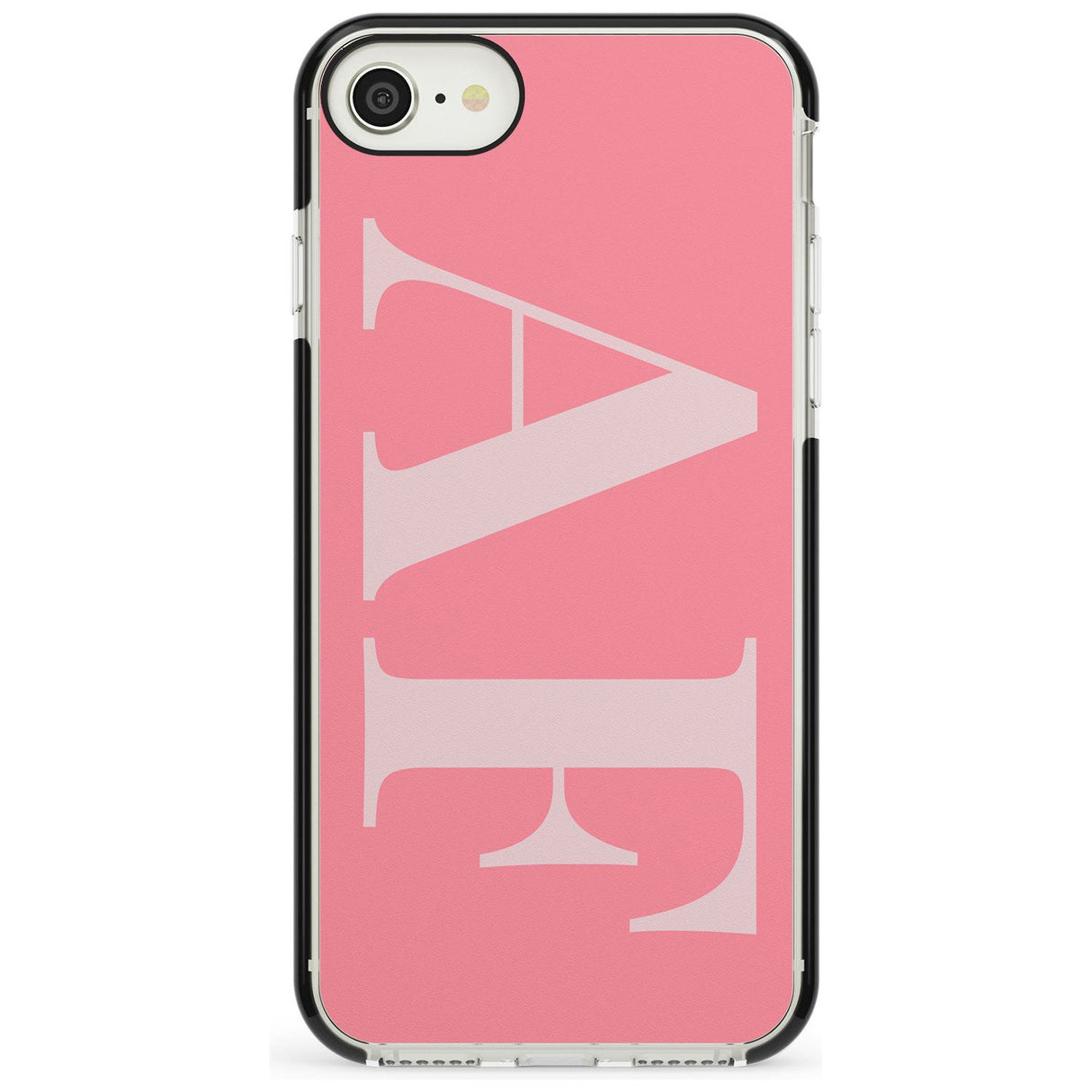 Light & Dark Pink Personalised iPhone Case  Black Impact Custom Phone Case - Case Warehouse