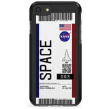 Personalised NASA Boarding Pass (Light) Black Impact Phone Case for iPhone SE 8 7 Plus