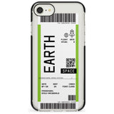 Earth Custom Space Travel Ticket iPhone Case  Black Impact Custom Phone Case - Case Warehouse