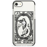 The World Tarot Card - Transparent Pink Fade Impact Phone Case for iPhone SE 8 7 Plus