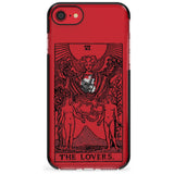 The Lovers Tarot Card - Transparent Pink Fade Impact Phone Case for iPhone SE 8 7 Plus