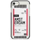 Amsterdam Boarding Pass iPhone Case  Black Impact Custom Phone Case - Case Warehouse