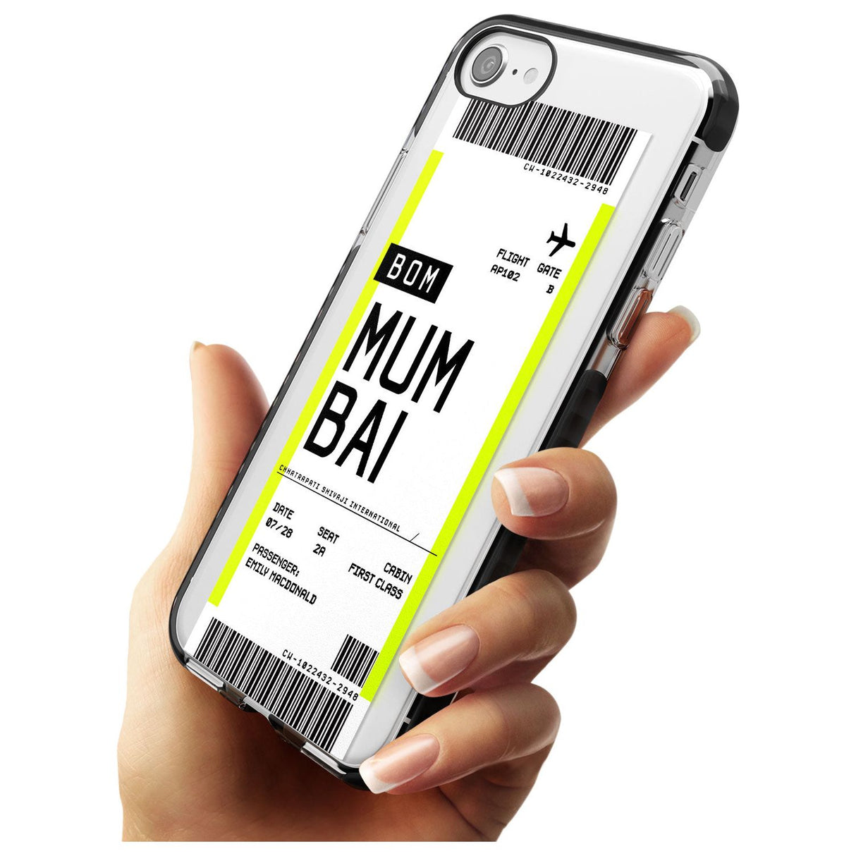 Mumbai Boarding Pass iPhone Case   Custom Phone Case - Case Warehouse