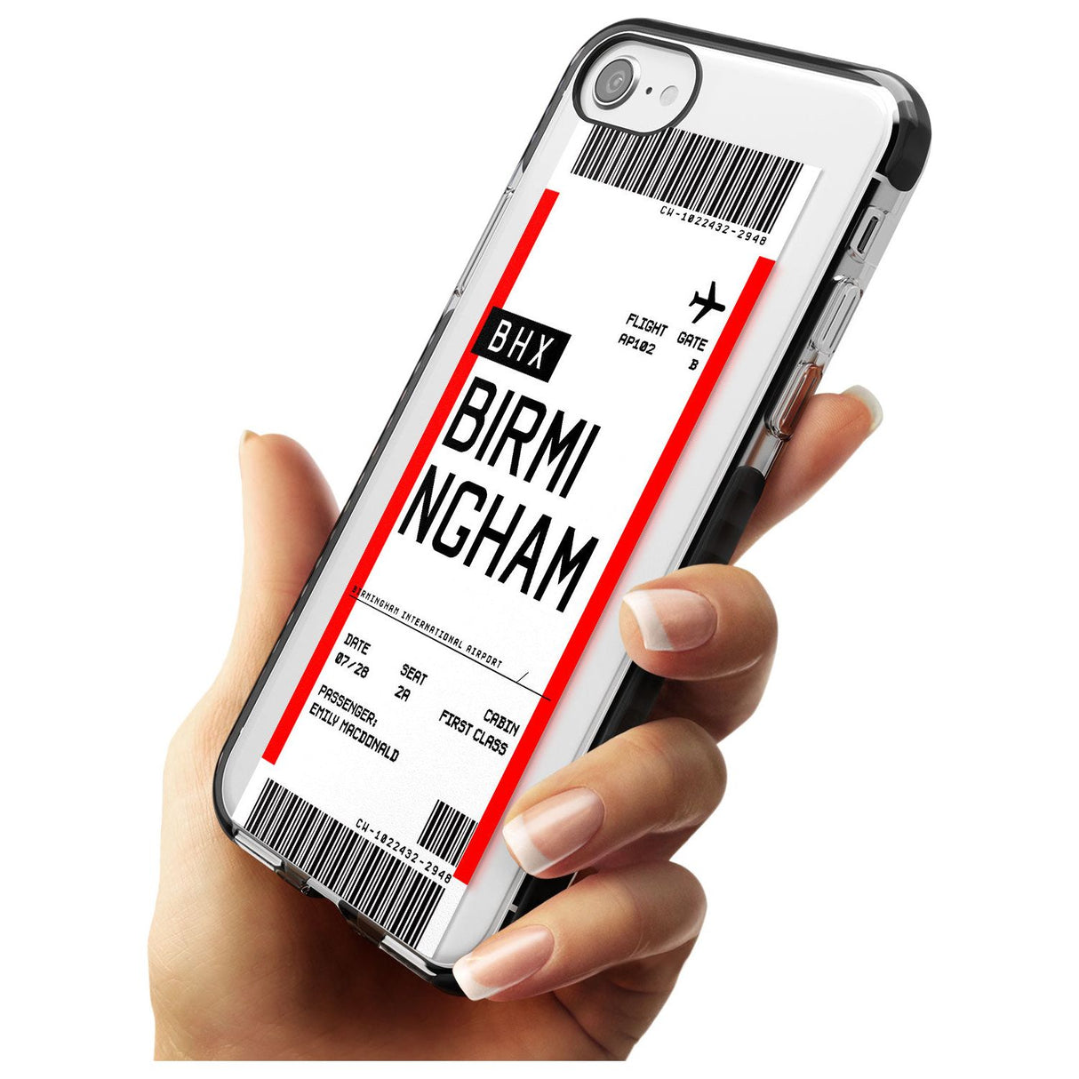 Birmingham Boarding Pass   Custom Phone Case - Case Warehouse