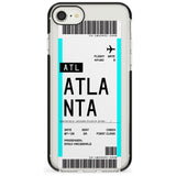 Atlanta Boarding Pass iPhone Case  Black Impact Custom Phone Case - Case Warehouse