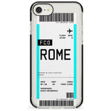 Rome Boarding Pass iPhone Case  Black Impact Custom Phone Case - Case Warehouse