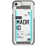 Madrid Boarding Pass iPhone Case  Black Impact Custom Phone Case - Case Warehouse