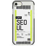 Seoul Boarding Pass iPhone Case  Black Impact Custom Phone Case - Case Warehouse