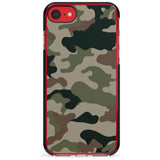 Green and Brown Camo Black Impact Phone Case for iPhone SE 8 7 Plus