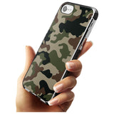 Green and Brown Camo Black Impact Phone Case for iPhone SE 8 7 Plus