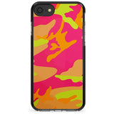 Neon Camo Black Impact Phone Case for iPhone SE 8 7 Plus