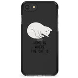 Home Is Where the Cat is Pink Fade Impact Phone Case for iPhone SE 8 7 Plus