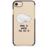 Home Is Where the Cat is Pink Fade Impact Phone Case for iPhone SE 8 7 Plus