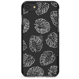 Monstera Leaves Pink Fade Impact Phone Case for iPhone SE 8 7 Plus