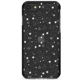 White Stars on Clear Phone Case for iPhone SE