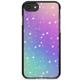 White Stars on Pastels Pink Fade Impact Phone Case for iPhone SE 8 7 Plus