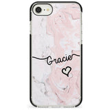 Pink Marble iPhone Case  Black Impact Custom Phone Case - Case Warehouse