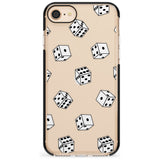 Clear Dice Pattern Black Impact Phone Case for iPhone SE 8 7 Plus