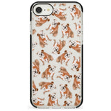 English Bulldog Watercolour Dog Pattern Phone Case iPhone 7/8 / Black Impact Case,iPhone SE / Black Impact Case Blanc Space