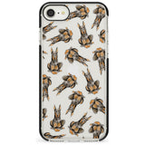 Doberman (Cropped) Watercolour Dog Pattern Black Impact Phone Case for iPhone SE 8 7 Plus