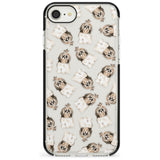 Shih tzu (Long Hair) Watercolour Dog Pattern Black Impact Phone Case for iPhone SE 8 7 Plus