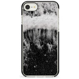 Ocean Wave Galaxy Print Black Impact Phone Case for iPhone SE 8 7 Plus