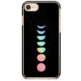 Pastel Moon Phases Pink Fade Impact Phone Case for iPhone SE 8 7 Plus