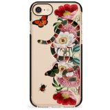 Floral Snake Pink Fade Impact Phone Case for iPhone SE 8 7 Plus