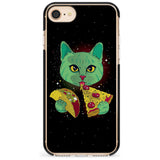 Pizza Purr Black Impact Phone Case for iPhone SE 8 7 Plus