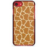 Giraffe Pattern Black Impact Phone Case for iPhone SE 8 7 Plus