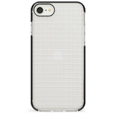 Simplistic Small Grid Designs White (Transparent) Black Impact Phone Case for iPhone SE 8 7 Plus