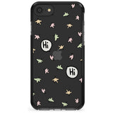 Heartstopper Leaves Pattern Black Impact Phone Case for iPhone SE 8 7 Plus