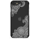 White Henna Botanicals Black Impact Phone Case for iPhone SE 8 7 Plus