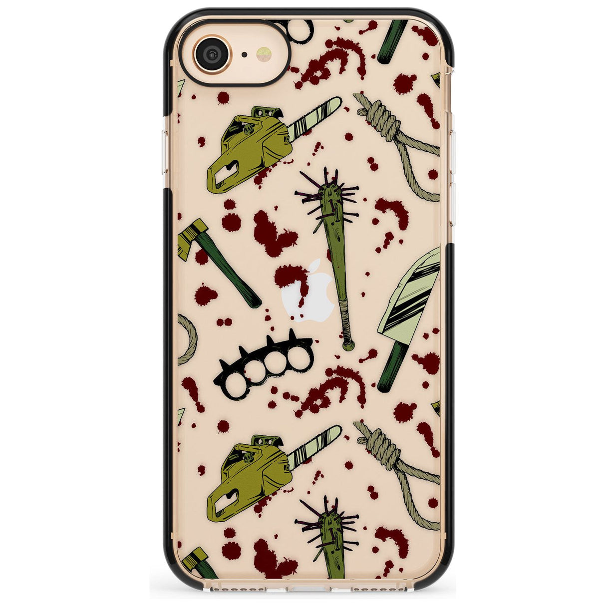 Movie Massacre Black Impact Phone Case for iPhone SE 8 7 Plus