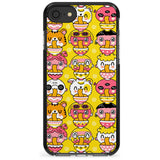 Ramen Noodle Kawaii Pattern Black Impact Phone Case for iPhone SE 8 7 Plus