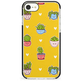 Plant Faces Kawaii Pattern Black Impact Phone Case for iPhone SE 8 7 Plus