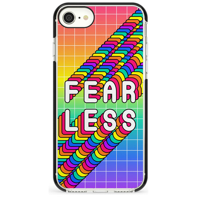 Fearless Black Impact Phone Case for iPhone SE 8 7 Plus