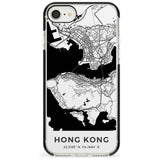 Map of Hong Kong Black Impact Phone Case for iPhone SE 8 7 Plus