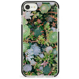 Colourful Succulents Photograph Black Impact Phone Case for iPhone SE 8 7 Plus