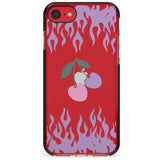 Cherries n' Flames Black Impact Phone Case for iPhone SE 8 7 Plus