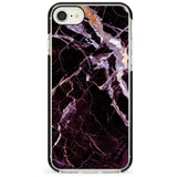 Black, Purple & Yellow shattered Marble Black Impact Phone Case for iPhone SE 8 7 Plus