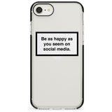 Happy on Social Media iPhone Case  Black Impact Phone Case - Case Warehouse