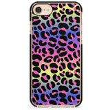 Rainbow Gradient Leopard Print Pink Fade Impact Phone Case for iPhone SE 8 7 Plus