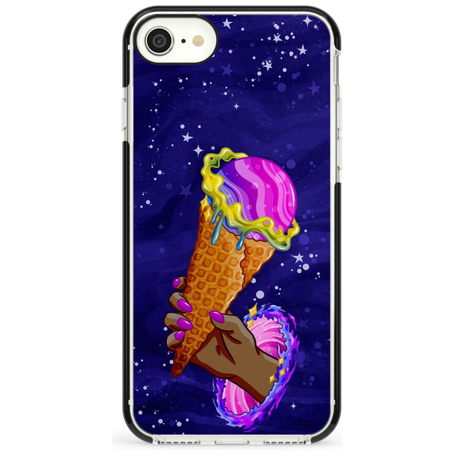 Interdimensional Ice Cream Black Impact Phone Case for iPhone SE 8 7 Plus